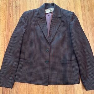Saville Women's Brown 100% Pure Wool Long Sleeve Lined Blazer Jacket 4
